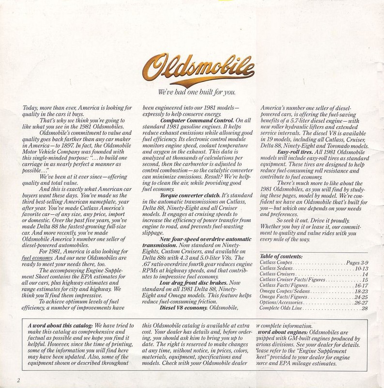 1981 Oldsmobile Mid-Size Brochure Page 3